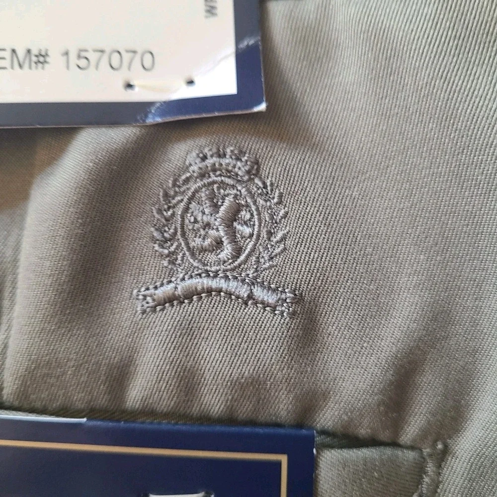 Tommy Hilfiger Pants‎ Mens 36X32 Green Chino Traveler Tommy Micro Tech Casual
